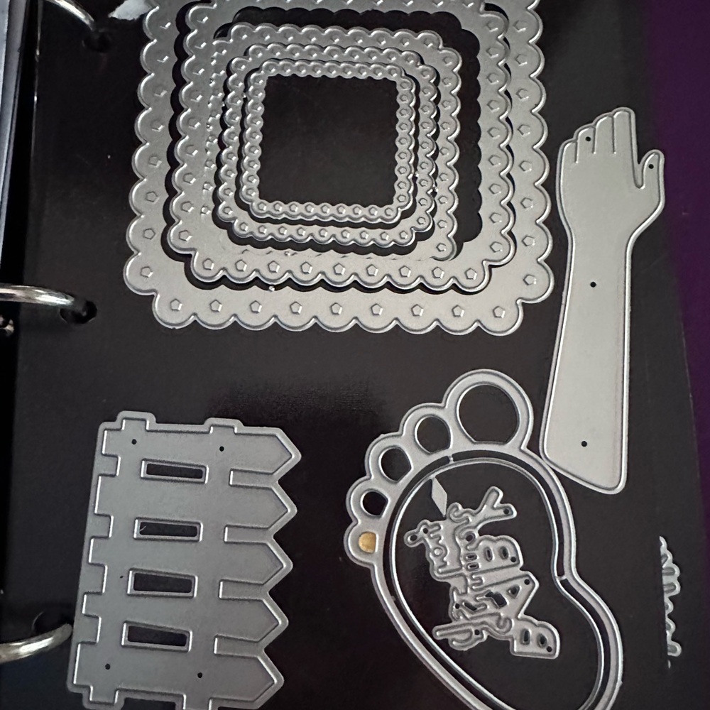 Source Unknown Silver Metal Die Cuts